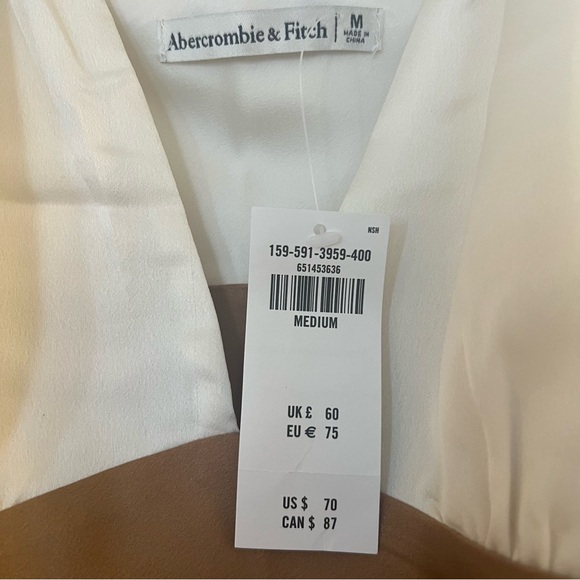 Abercrombie Two-tone Satin Slip Mini Dress *NWT* - Picture 4 of 6